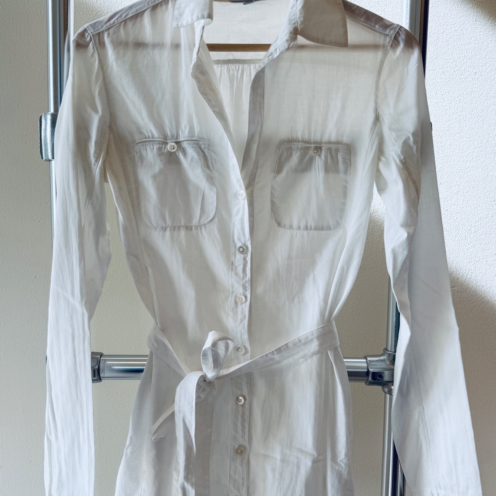James Perse White Shirt Dress